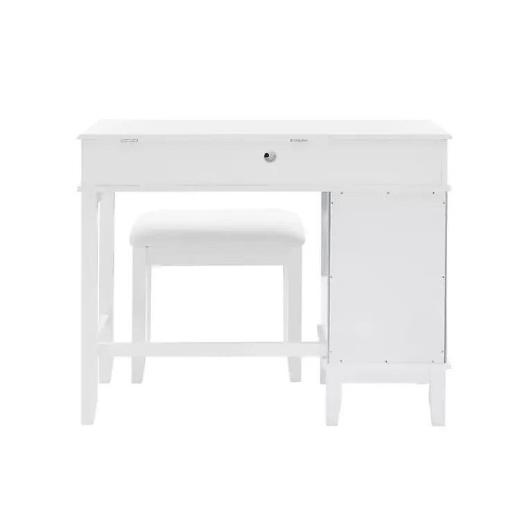 Kirklands Home Eva Mirrored 2-pc. Vanity Set White Hot