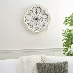 Kirklands Home Farmhouse Abstract Wall Plaque White Best