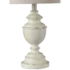 Kirklands Home White Farmhouse Accent Table Lamp Tan Sale