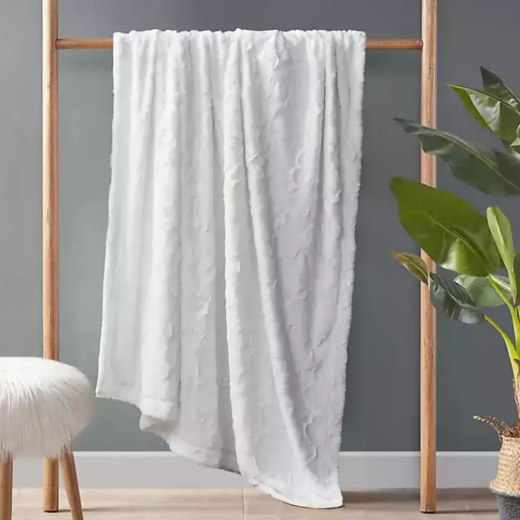 Blankets & Throws>Kirklands Home Faux Fur Oversized Throw White