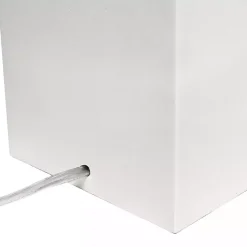 Kirklands Home Faux Leather Charging Table Lamp White Hot