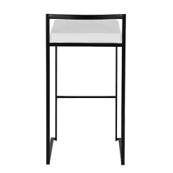 Kirklands Home Faux Leather Stackable Bar Stools, Set of 2 White Online