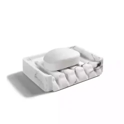 Kirklands Home Faux Marble Elevated Soap Dish White Best