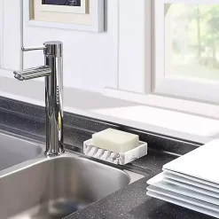 Kirklands Home Faux Marble Elevated Soap Dish White Best