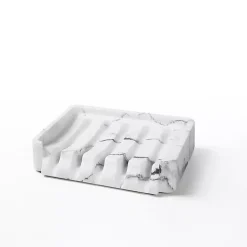 Kirklands Home Faux Marble Elevated Soap Dish White Best