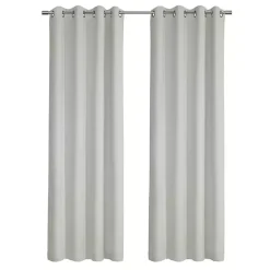 Kirklands Home Faux Suede Blackout Curtain Panel, 108 in. White