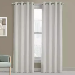 Kirklands Home Faux Suede Blackout Curtain Panel, 95 in. White Outlet
