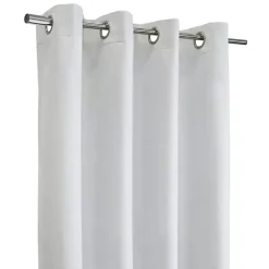 Kirklands Home Faux Suede Blackout Curtain Panel, 95 in. White Outlet