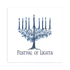 Hanukkah Decorations>Kirklands Home White Festival of Lights Canvas Art Print