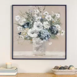 Kirklands Home Floral Framed Canvas Art Print White