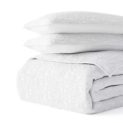 Kirklands Home Floral Stitch 3-pc. King Quilt Set White Best