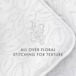 Kirklands Home Floral Stitch 3-pc. King Quilt Set White Best