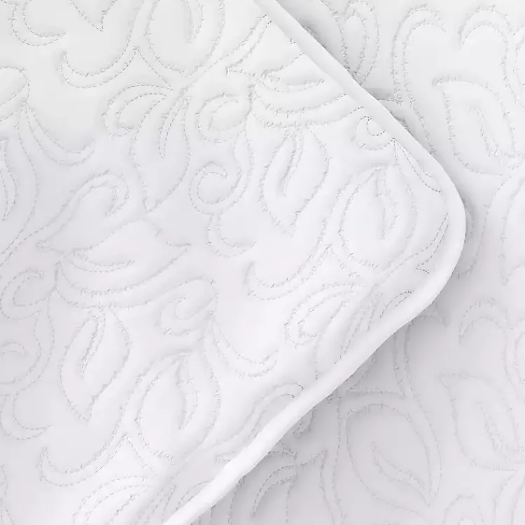Kirklands Home Floral Stitch 2-pc. Twin Quilt Set White Outlet