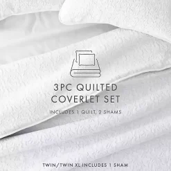 Kirklands Home Floral Stitch 2-pc. Twin Quilt Set White Outlet