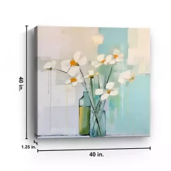 Kirklands Home White Flowers on the Window Canvas Art Print