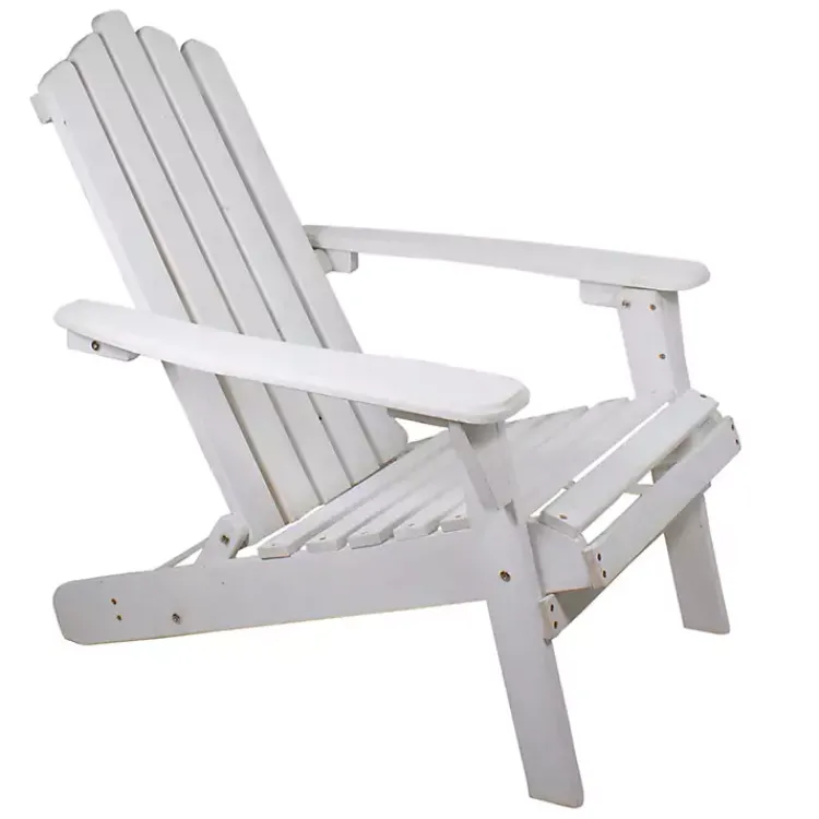 Kirklands Home Folding Wooden Adirondack Chair White Outlet