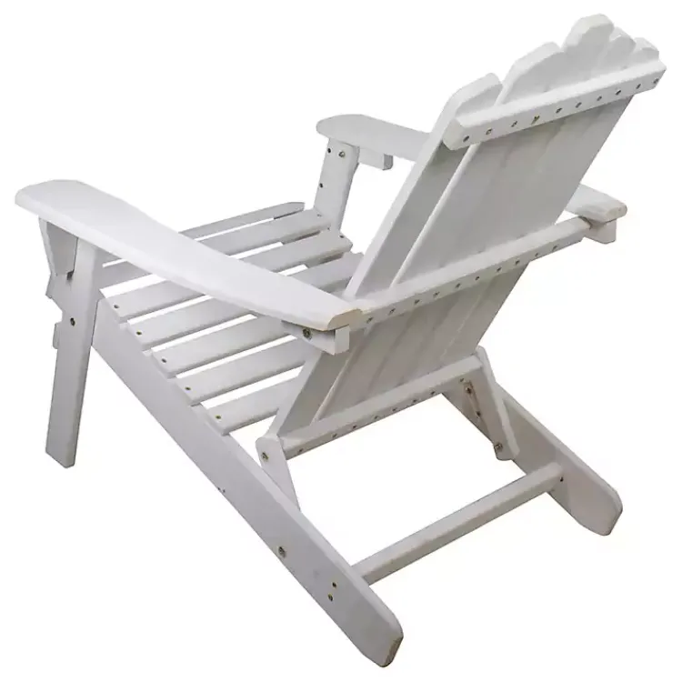 Kirklands Home Folding Wooden Adirondack Chair White Outlet