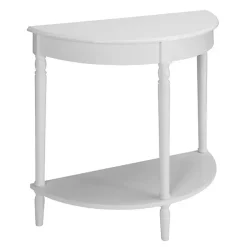 Kirklands Home French Country Half Round Console Table White Online