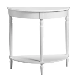 Kirklands Home French Country Half Round Console Table White Online