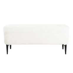 Kirklands Home Fur Storage Bench White Hot