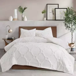 Kirklands Home Geometric California King 3-pc Comforter Set White Clearance