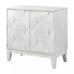 Kirklands Home Geometric Mabel 2-Door Cabinet White Sale
