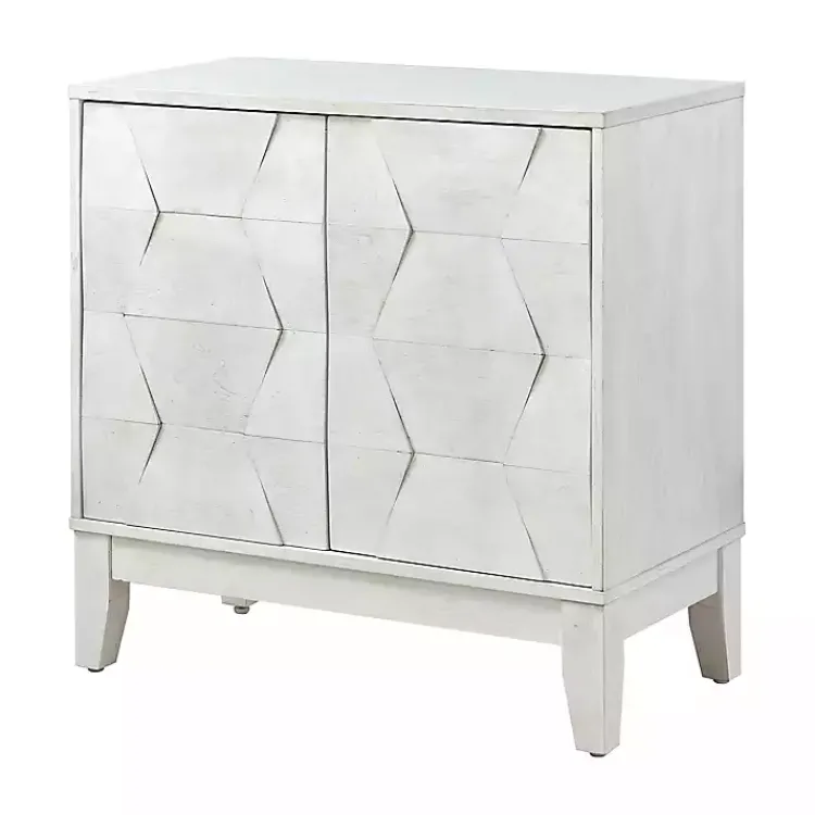 Kirklands Home Geometric Mabel 2-Door Cabinet White Sale
