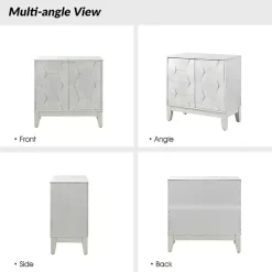 Kirklands Home Geometric Mabel 2-Door Cabinet White Sale
