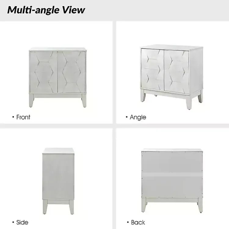 Kirklands Home Geometric Mabel 2-Door Cabinet White Sale