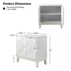 Kirklands Home Geometric Mabel 2-Door Cabinet White Sale