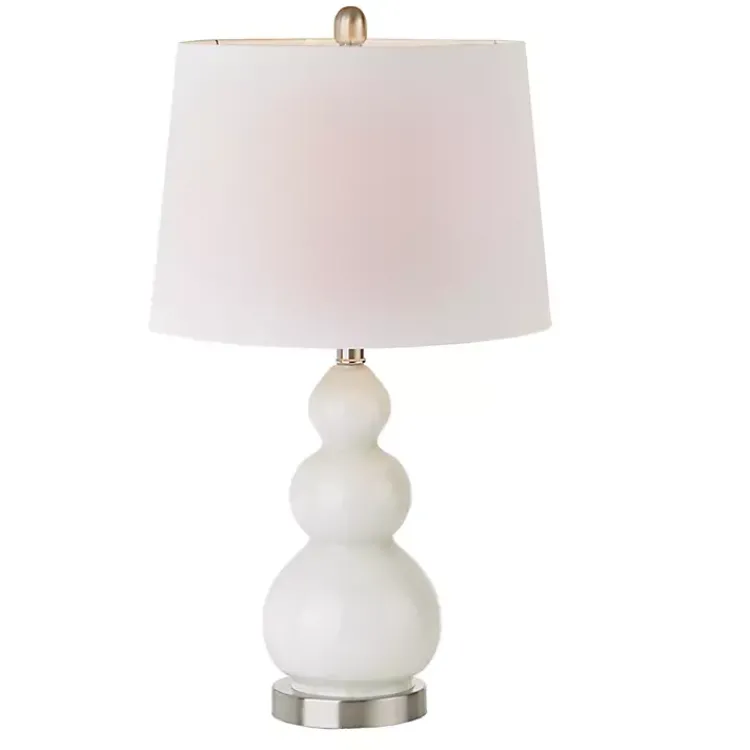 Kirklands Home Glass Covey Table Lamps, Set of 2 White