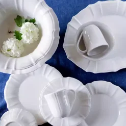 Kirklands Home Glazed Scalloped Ceramic Pasta Bowl White Online