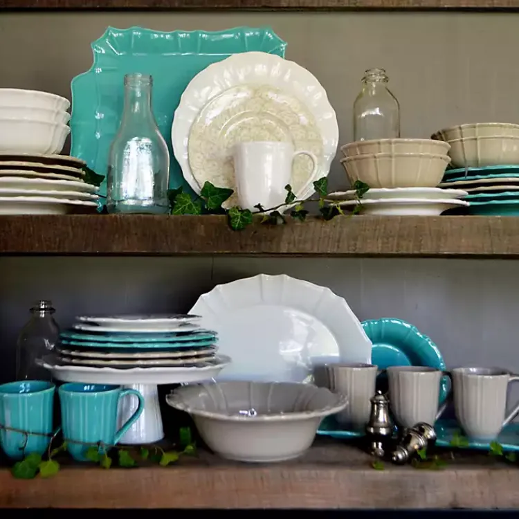 Kirklands Home Glazed Scalloped Ceramic Pasta Bowl White Online