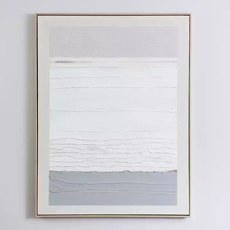 Kirklands Home White Gray Abstract Framed Wall Art Outlet