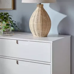 Kirklands Home Grooved Handle 6-Drawer Dresser White New