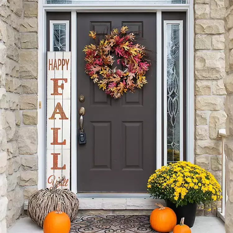 Fall>Kirklands Home White Happy Fall Ya'll Porch Board