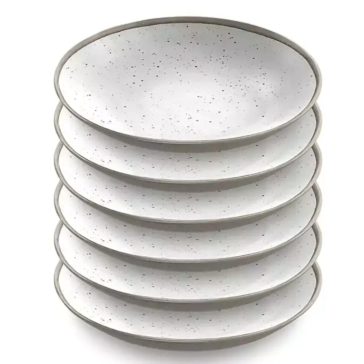 Kirklands Home Haven Melamine Low Bowls, Set of 6 White Discount