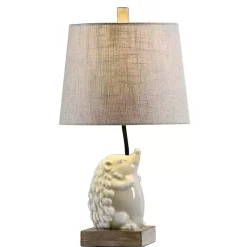 Kirklands Home White Hedgehog Accent Table Lamp Tan Outlet