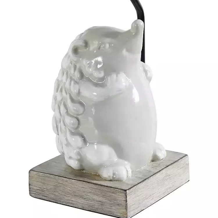 Kirklands Home White Hedgehog Accent Table Lamp Tan Outlet