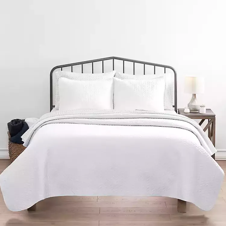 Kirklands Home Herringbone Quilted 2-pc. Twin Coverlet Set White Best