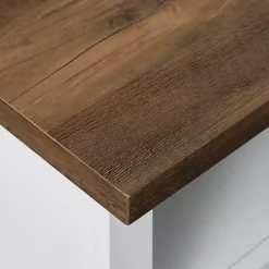 Kirklands Home Highboy Sliding Barn Door Media Cabinet White
