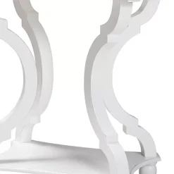 Kirklands Home Hourglass Wood Accent Table White