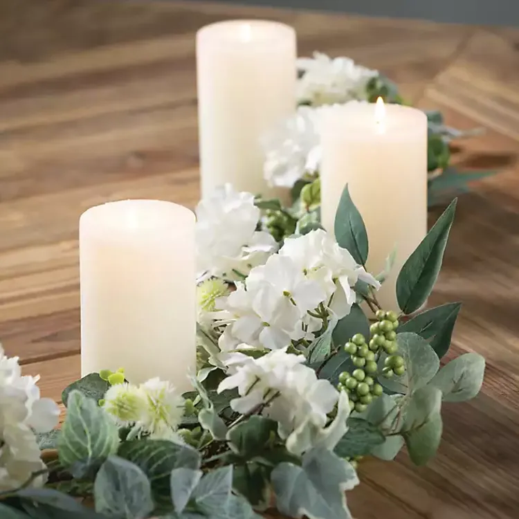 Arrangements & Greenery>Kirklands Home White Hydrangea Garland