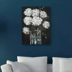 Kirklands Home White Hydrangea Giclee Canvas Art Print Clearance