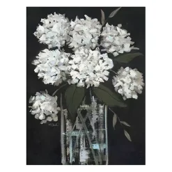 Kirklands Home White Hydrangea Giclee Canvas Art Print Clearance