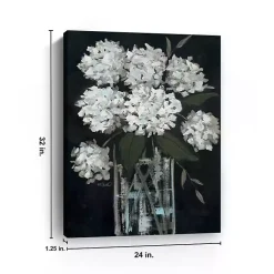 Kirklands Home White Hydrangea Giclee Canvas Art Print Clearance