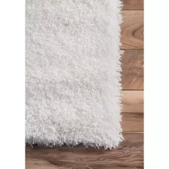 Kirklands Home Iliza Shag Area Rug, 5x8 White Discount