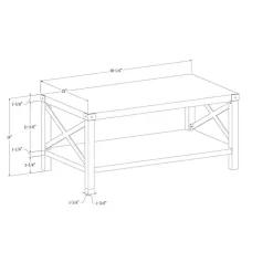 Kirklands Home Industrial X-Frame Coffee Table White Outlet