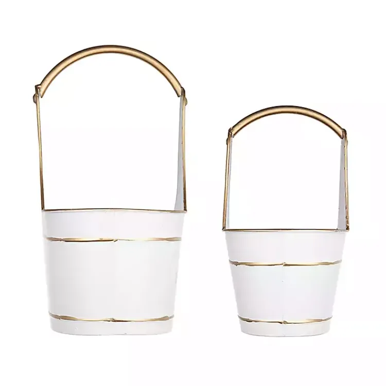 Christmas Decorations>Kirklands Home Iron Merry Christmas Baskets, Set of 2 White