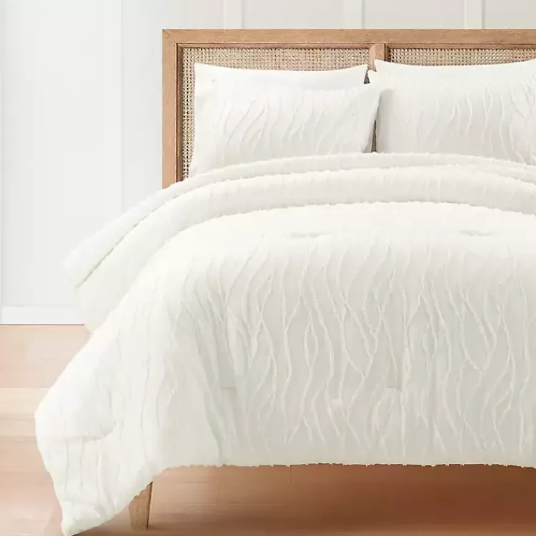Kirklands Home Jacquard Wave 3-pc. King Comforter Set White Best